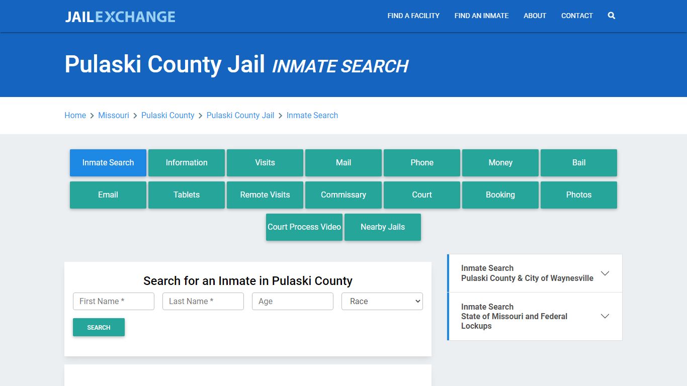 Pulaski County Jail, MO Inmate Search: Roster & Mugshots - Jail Exchange